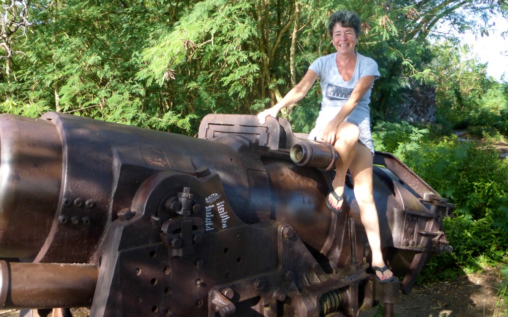 With Cannon -  Image Courtesy Jean Thompson