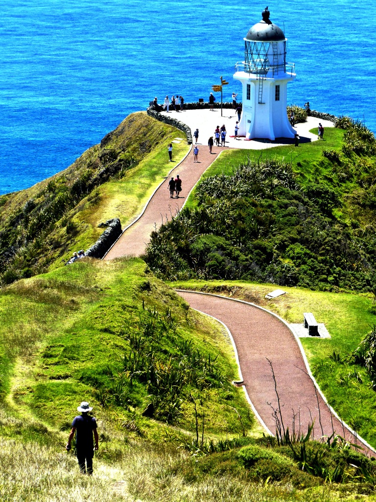 Decending to the Lighthouse at Cape Reinga