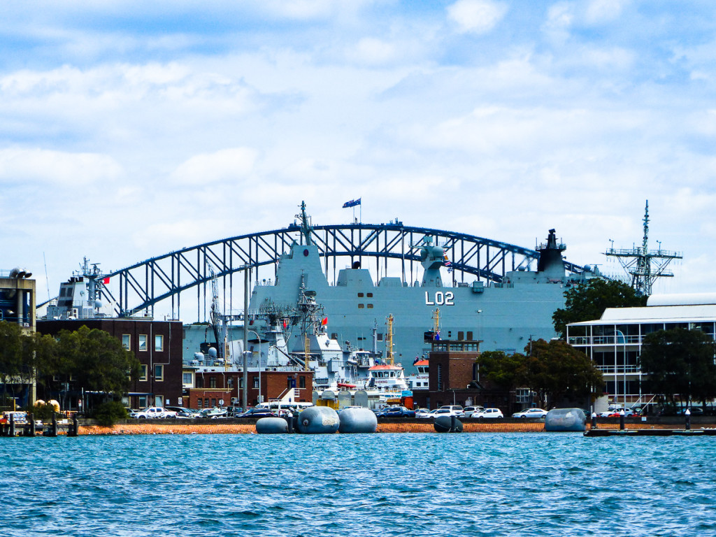 Bridge With Naval Ship