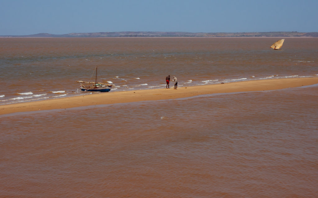 Red-river delta at Bombetoka Bay. Sitting at the mouth of the sediment-filled Betsiboka River
