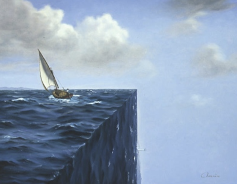 Boat, Sailing, Edge of The World, Horizon, Samy Charmine