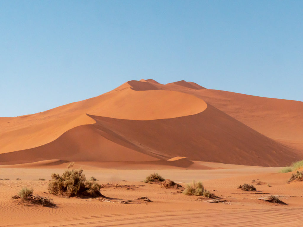 A unique view of Big Mama Sand Dune Sculpted to Perfection by Mother Nature in Sossuvlei
