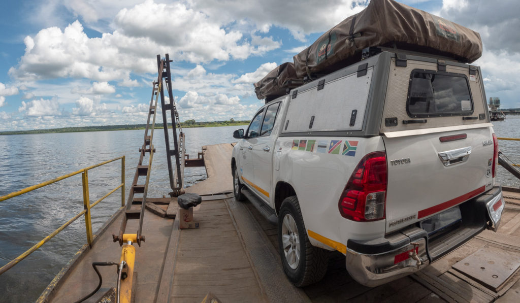 Hilux Toyota 4X4 on Kazungula Ferry Crossing to Botswana