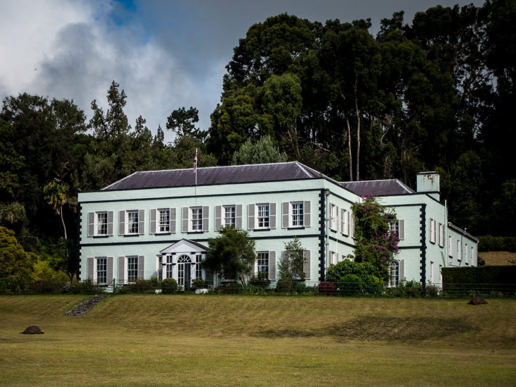 Governors House In Saint Helena under blue skies