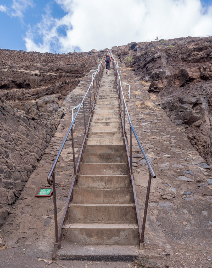 Jacobs Ladder taken from base looking upward in Saint Helena