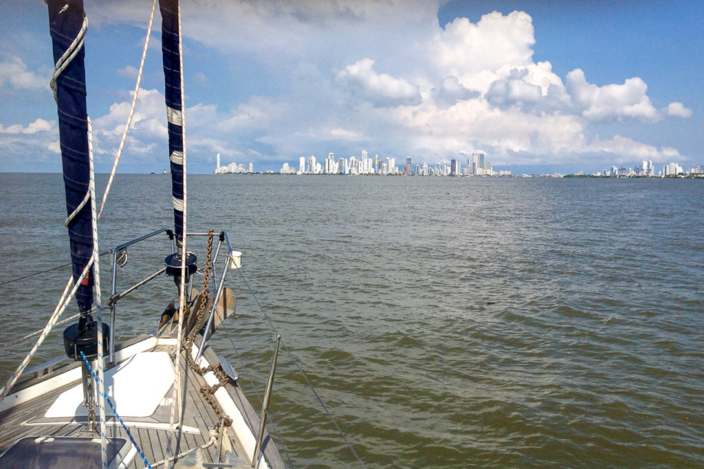 SV Amandla Sailing Into Cartagena