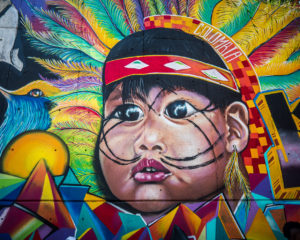 Comuna 13 @yesgraffnmural of indigenous child