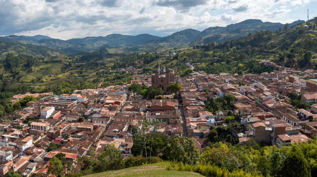 Aerial view of Jericó Colombia