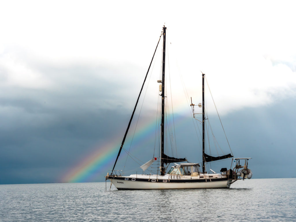 Sailboat With Rainbow