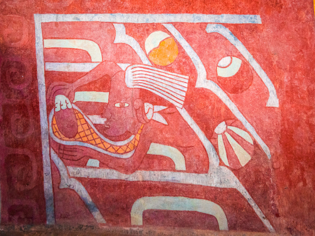 Fisherman or Divers mural fragment at Tetitla 
